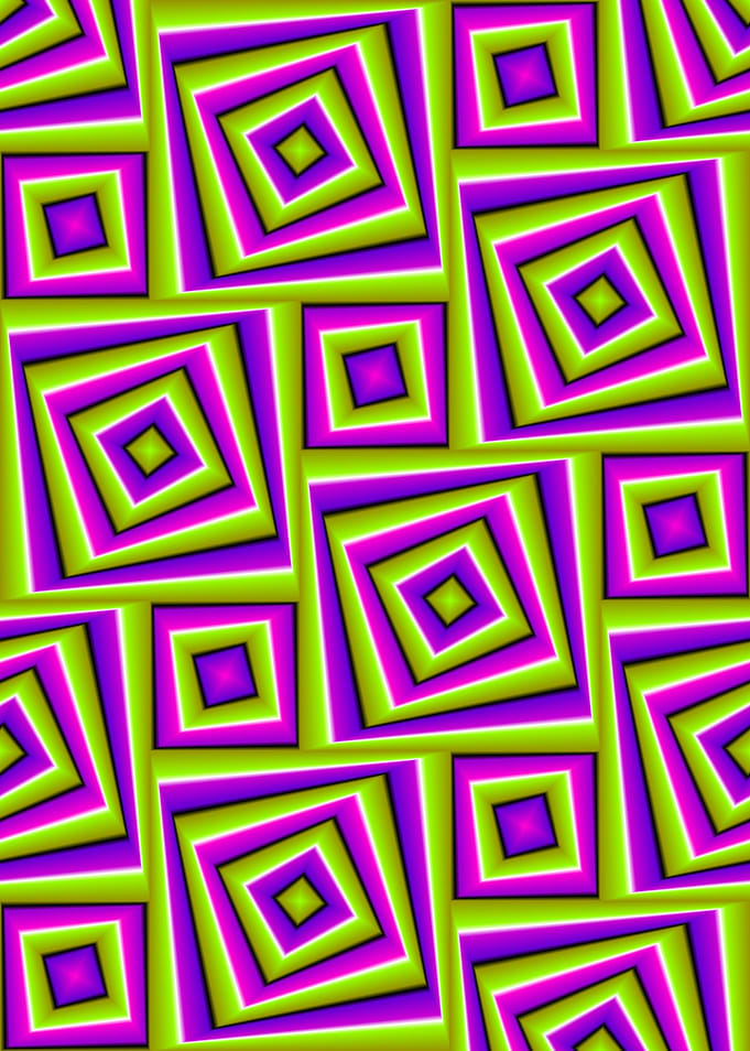 Green and purple squares