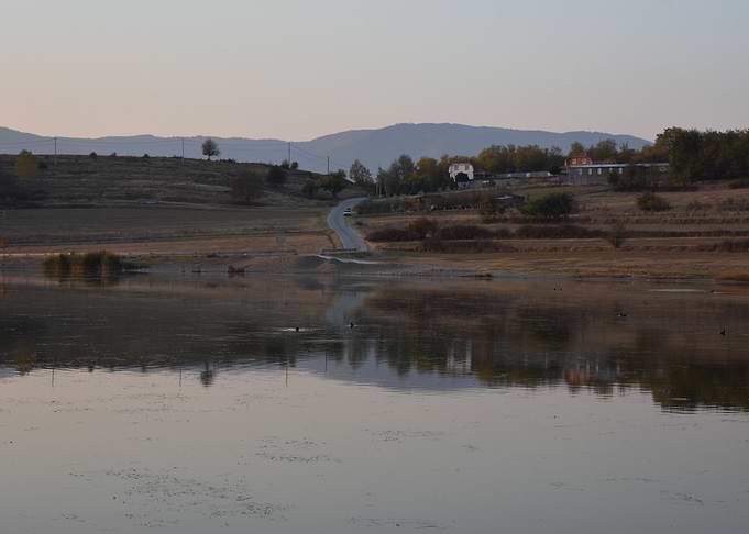 reflection in lake water