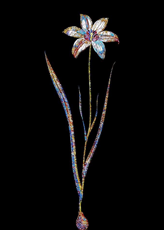 Stained Glass Tulip Flower