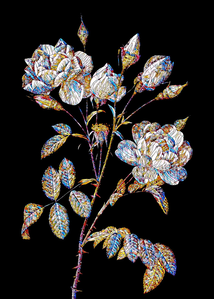 Prismatic Rose Mosaic