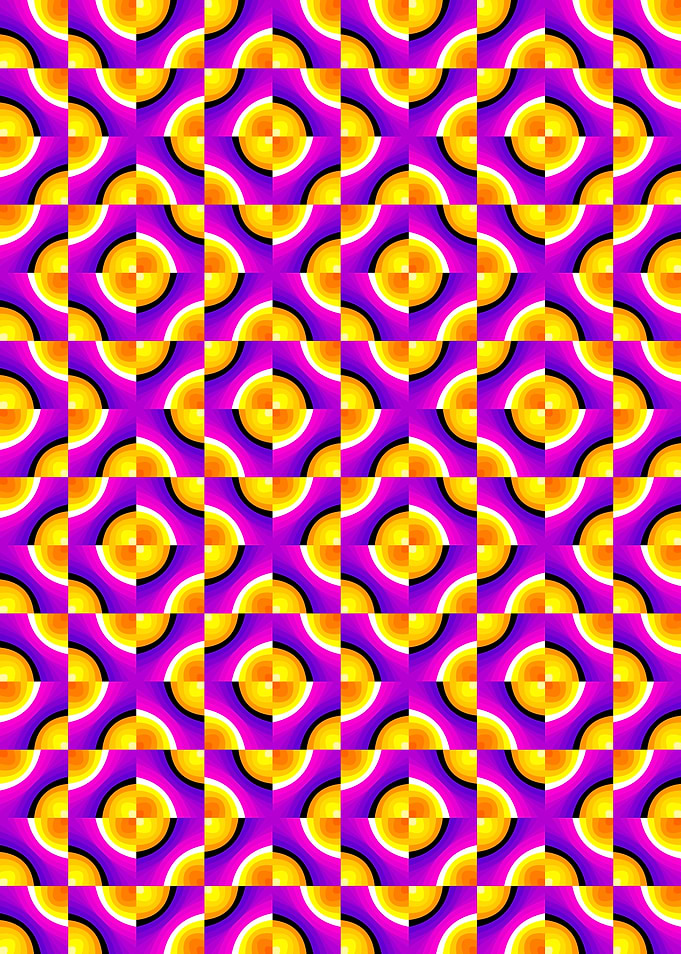Pink and orange illusion