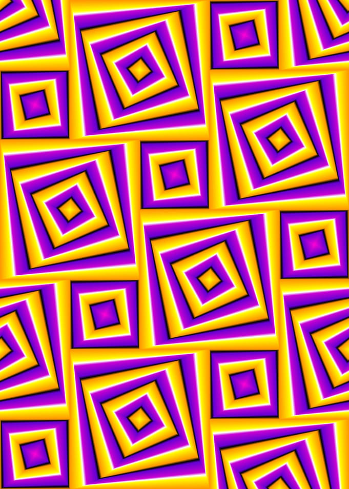 Yellow and purple squares