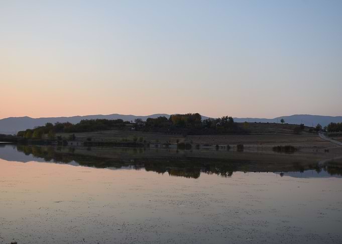 reflection in lake water