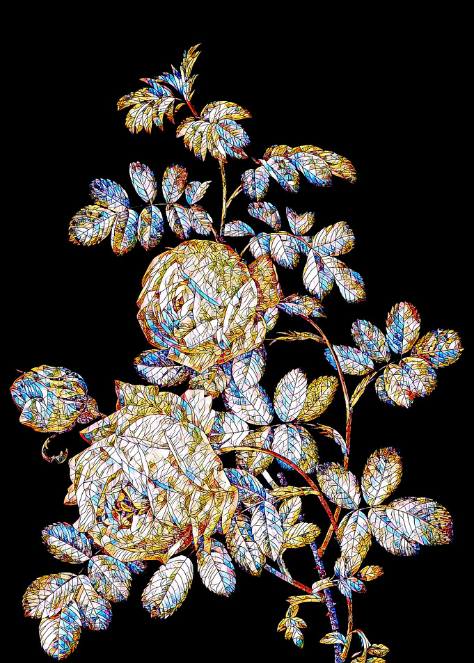 Prismatic Rose Mosaic