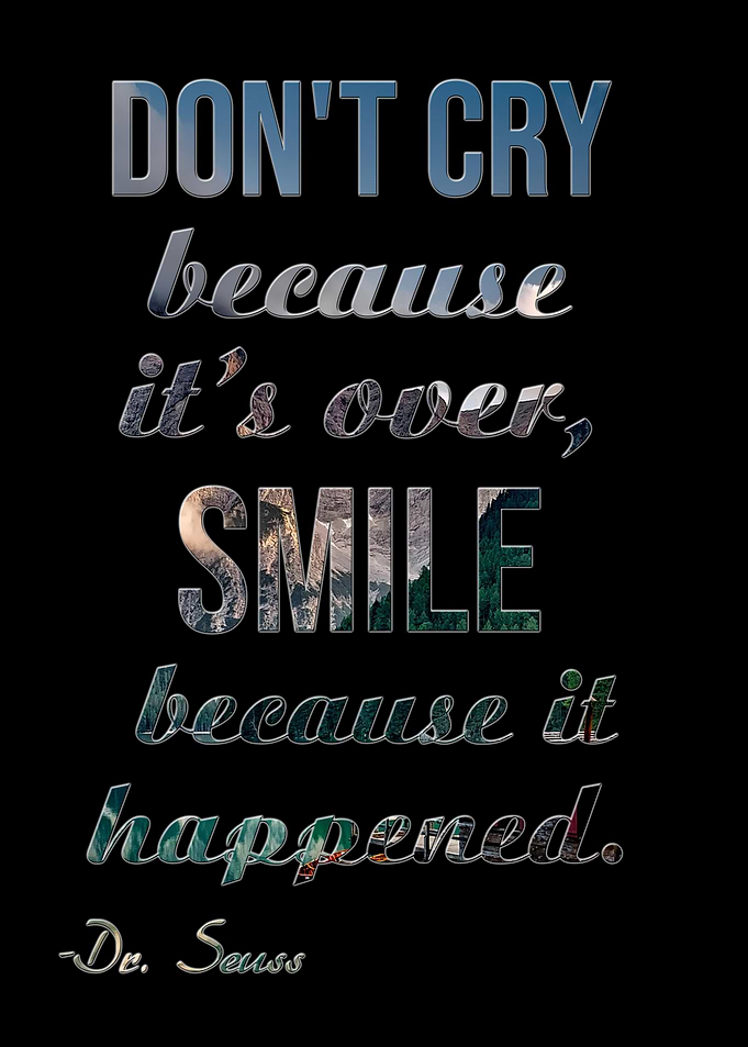 Dont cry but smile 1