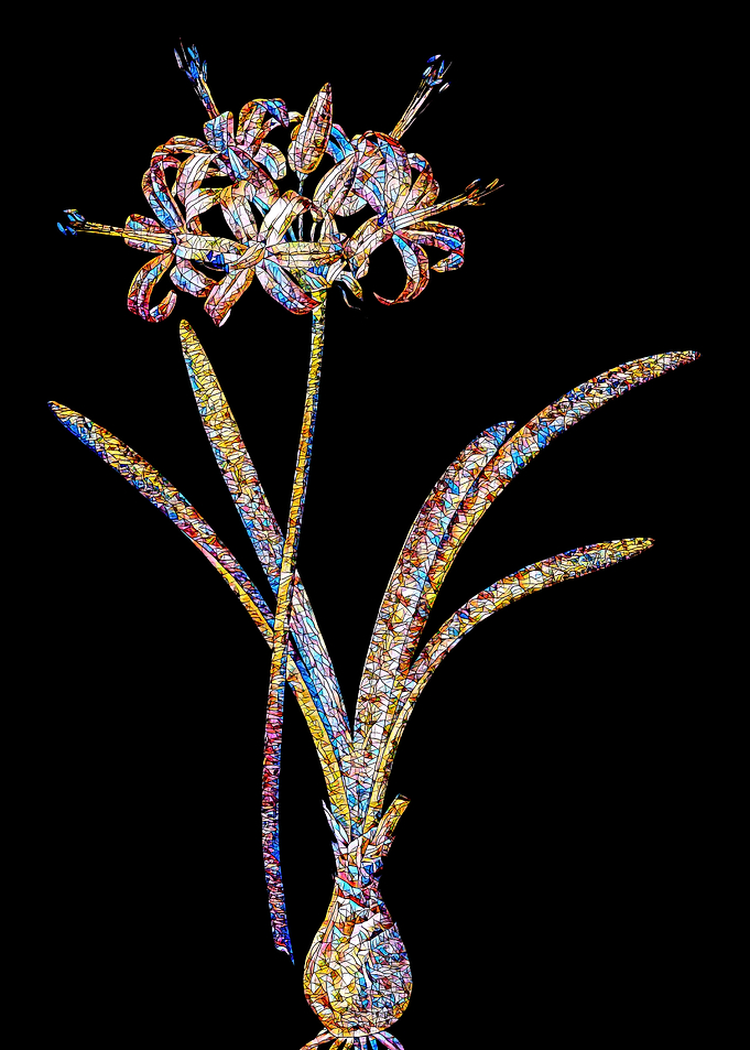 Stained Glass Lily Flower