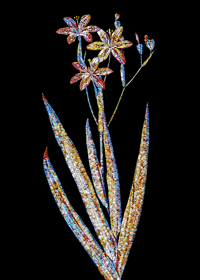 Stained Glass Lily Flower