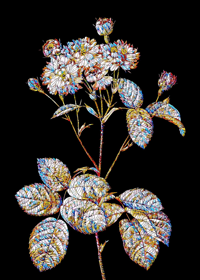 Prismatic Rose Mosaic