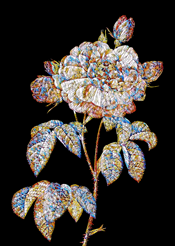Prismatic Rose Mosaic