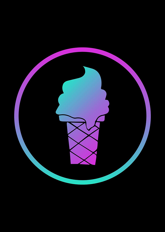 Neon Ice Cream Food 1