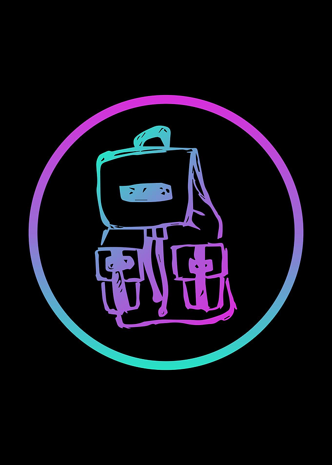 Neon Travel School Bag 11