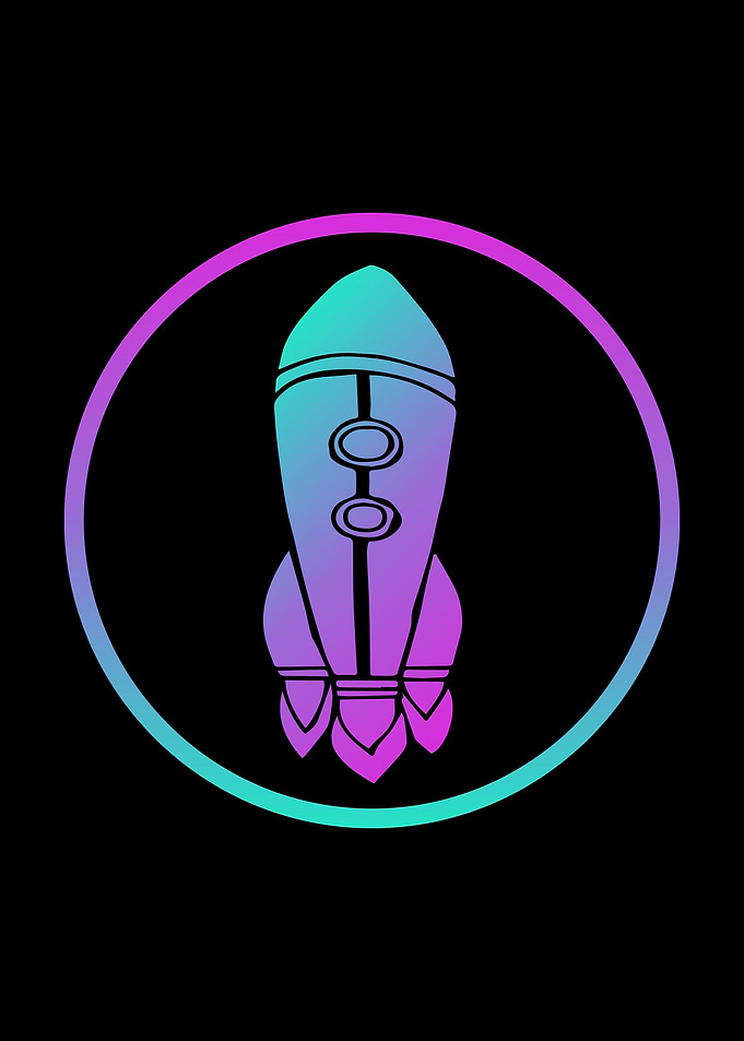 Neon Rocket Ship 2
