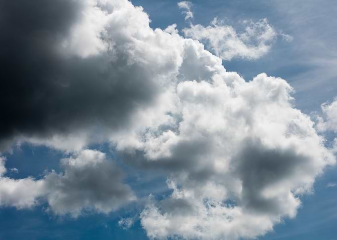Trippy sky with clouds