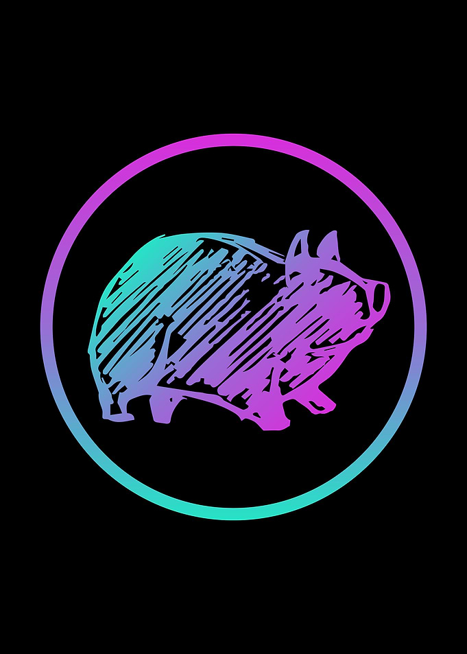 Neon Pig Animal 8