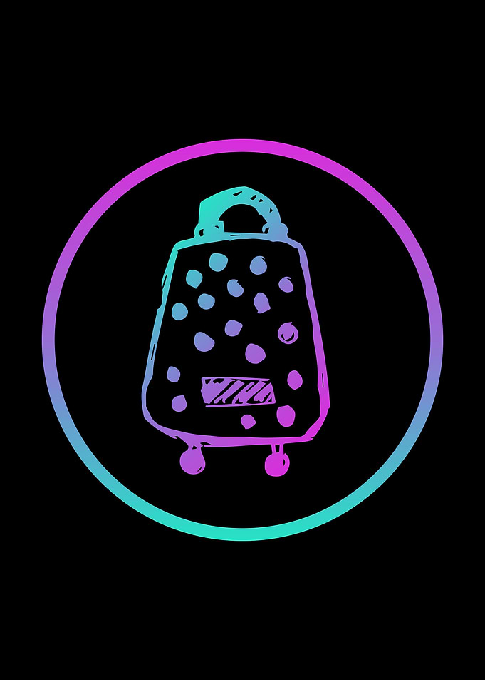 Neon Travel School Bag 13