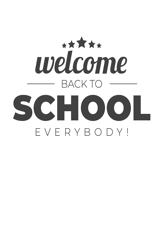 Welcome Back To School