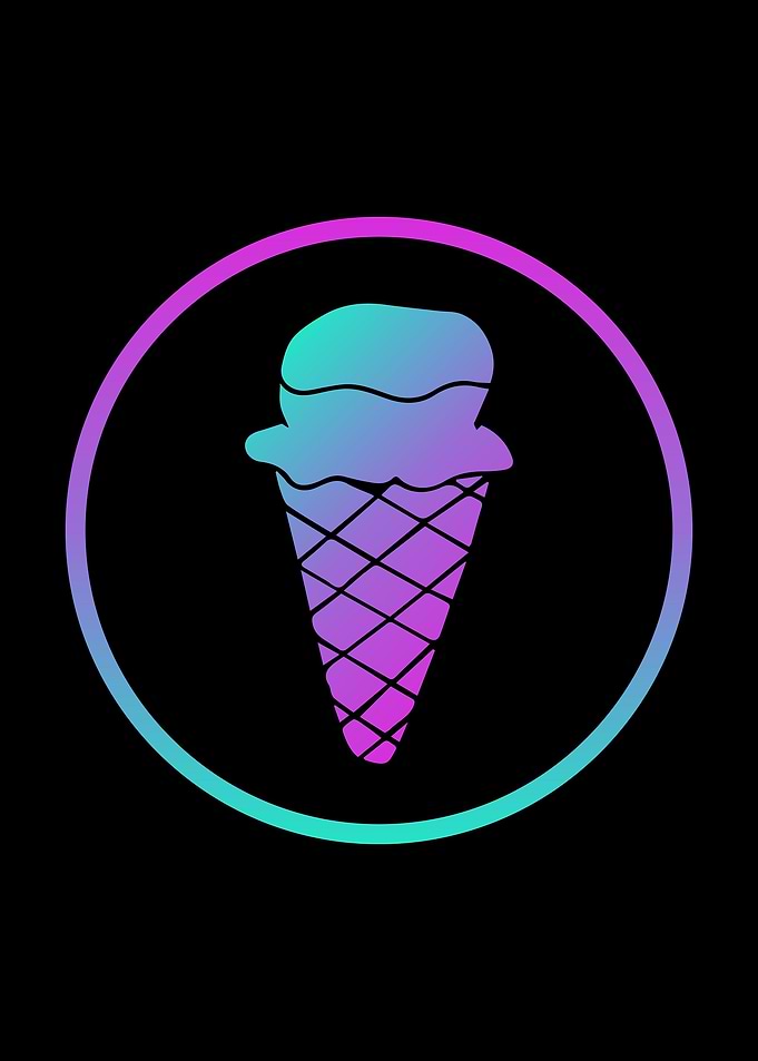 Neon Ice Cream Food 6