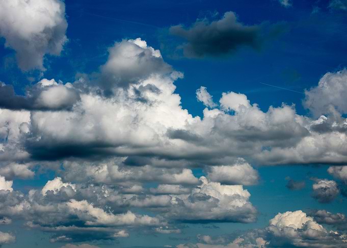 Trippy sky with clouds