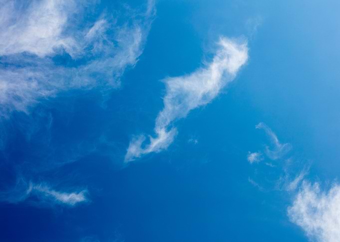 Summer trippy blue sky