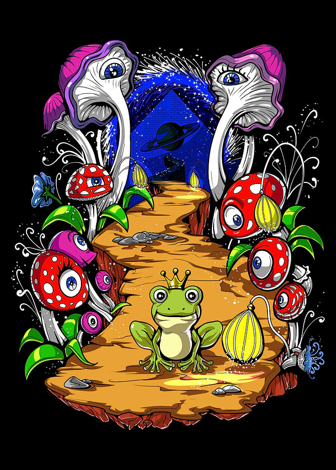 Trippy Mushrooms Forest