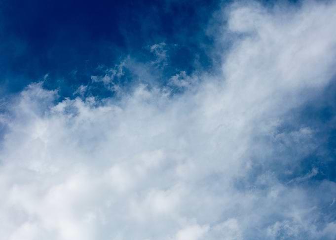 Summer trippy blue sky