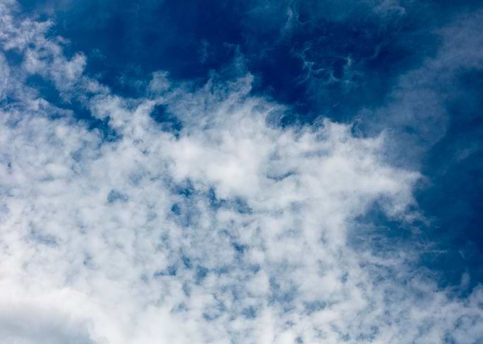 Summer trippy blue sky