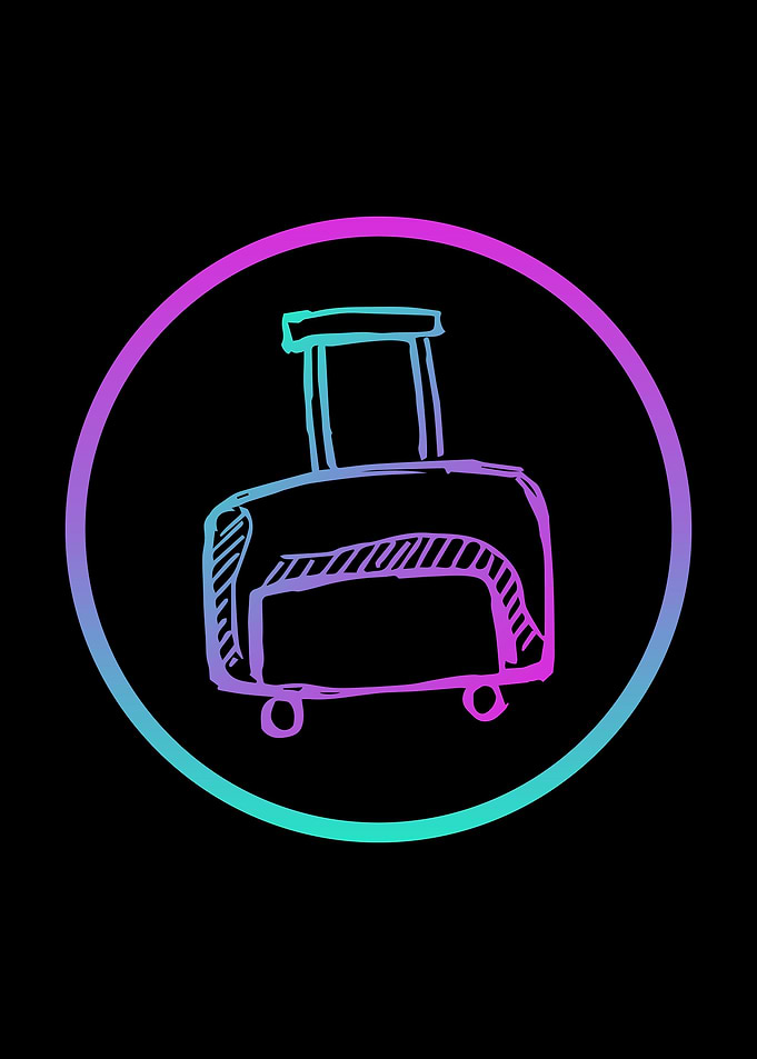 Neon Travel School Bag 17