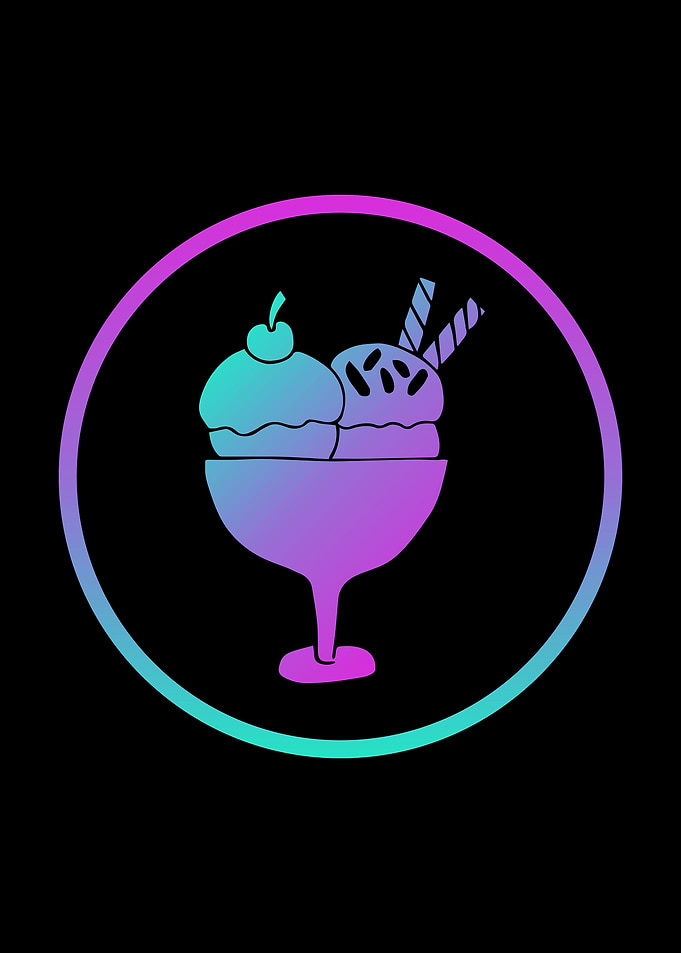 Neon Ice Cream Food 3