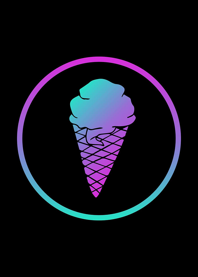 Neon Ice Cream Food 2