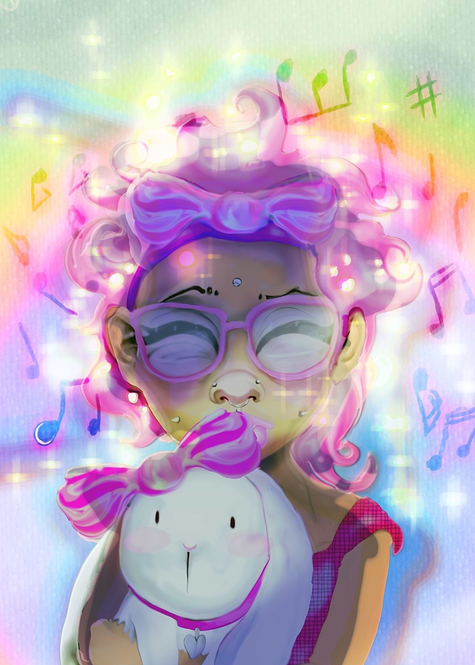 Portrait of a bunny lover