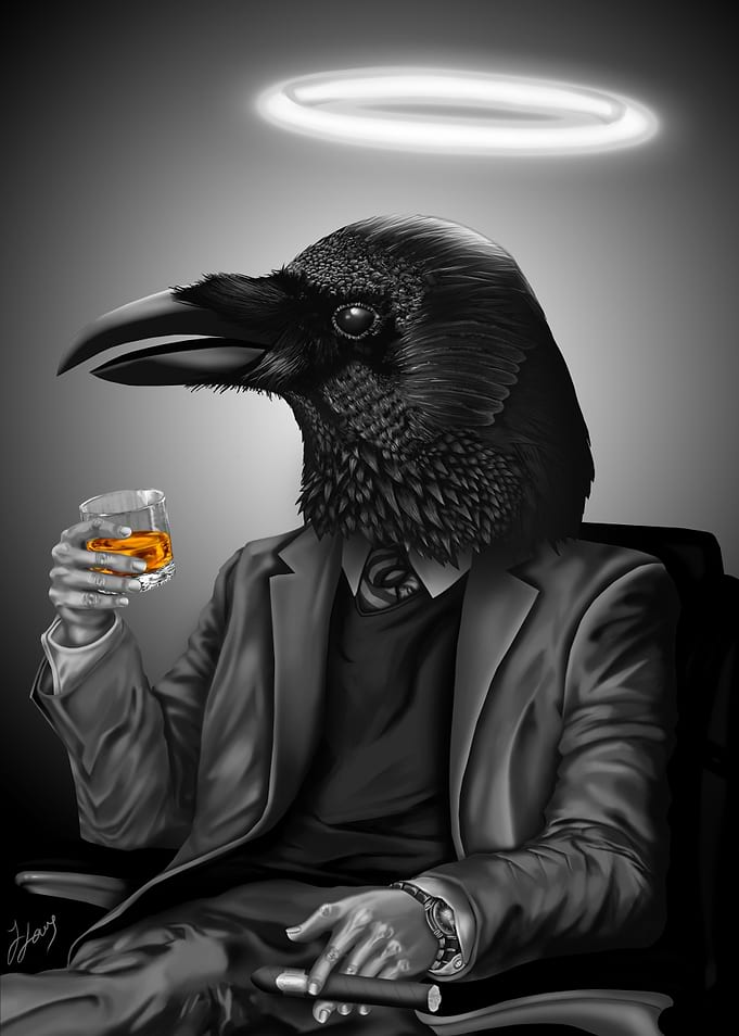 Raven face