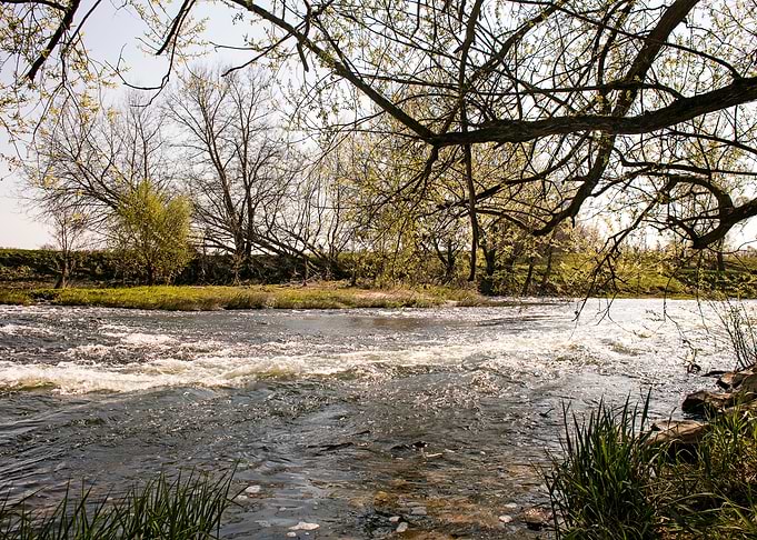 Lippe river in Olfen