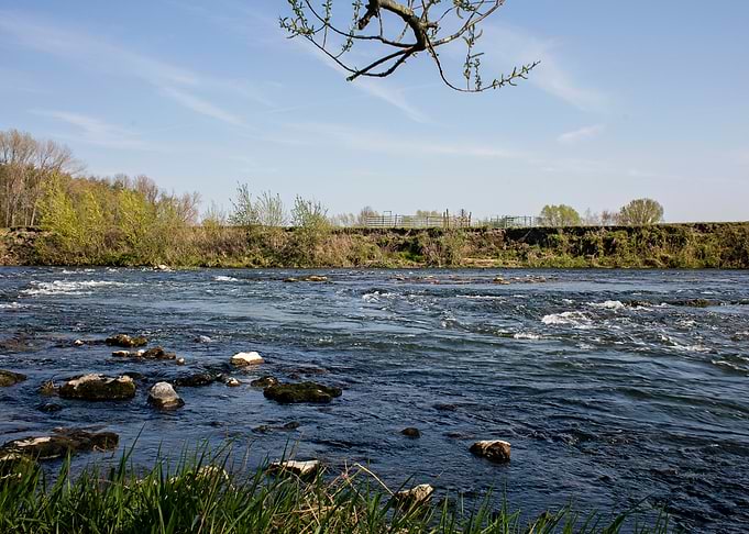 Lippe river in Olfen
