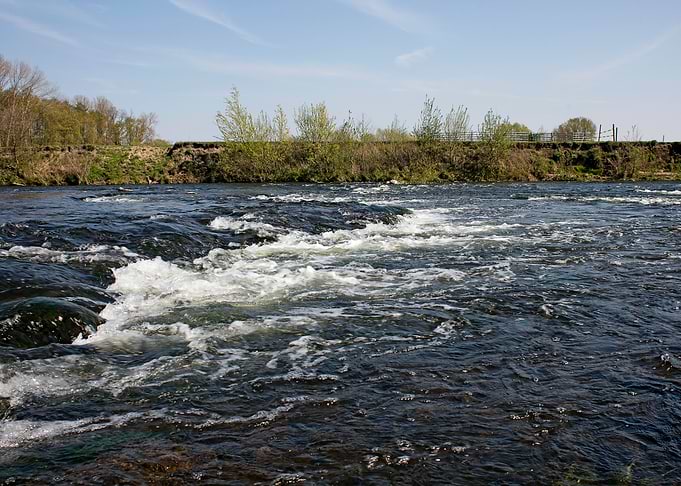 Lippe river in Olfen