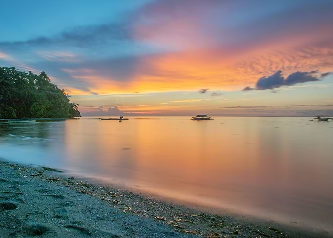 Sea and Sunset Sky