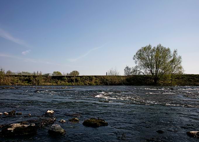 Lippe river in Olfen