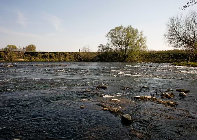 Lippe river in Olfen