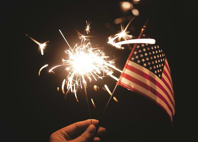 Sparkling USA Flag