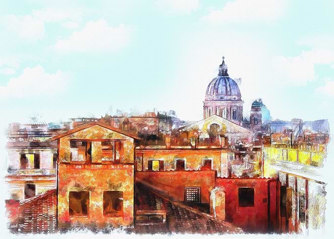 Rome under blue sky