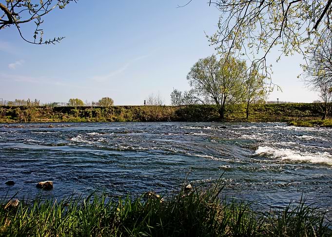 Lippe river in Olfen