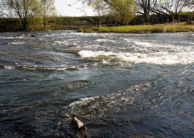 Lippe river in Olfen