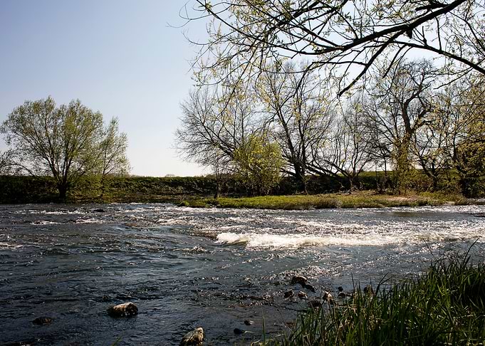 Lippe river in Olfen