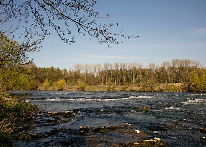Lippe river in Olfen