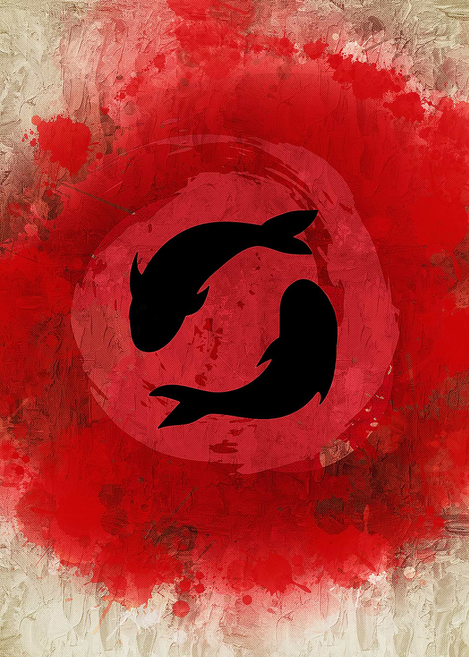 Red Fish Oil Paint