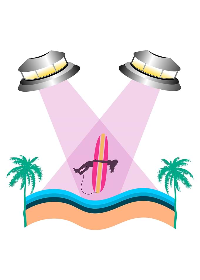 Alien Abduction Surfer