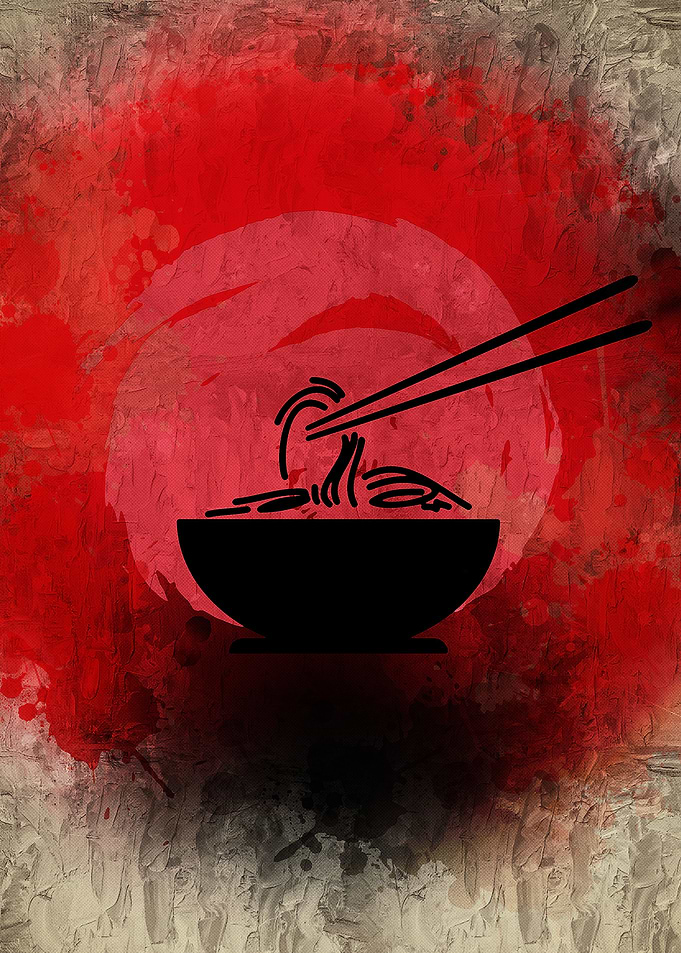 Red Ramen Oil Paint