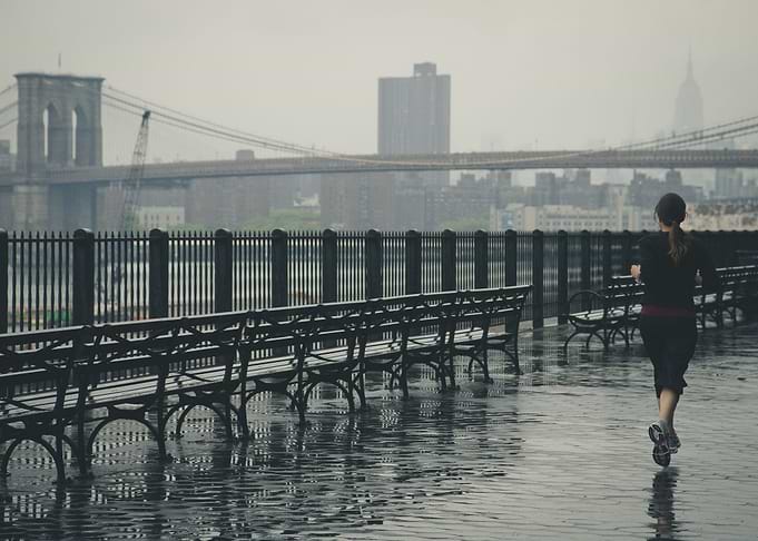 Running in the rain