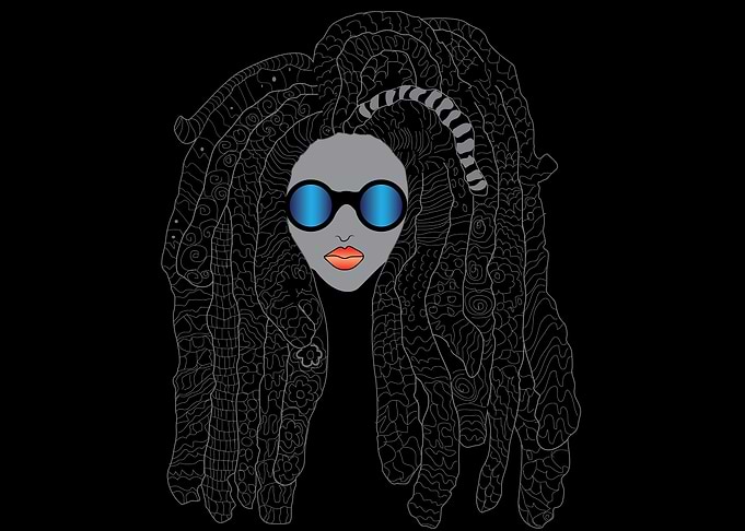 Art on black beauty
