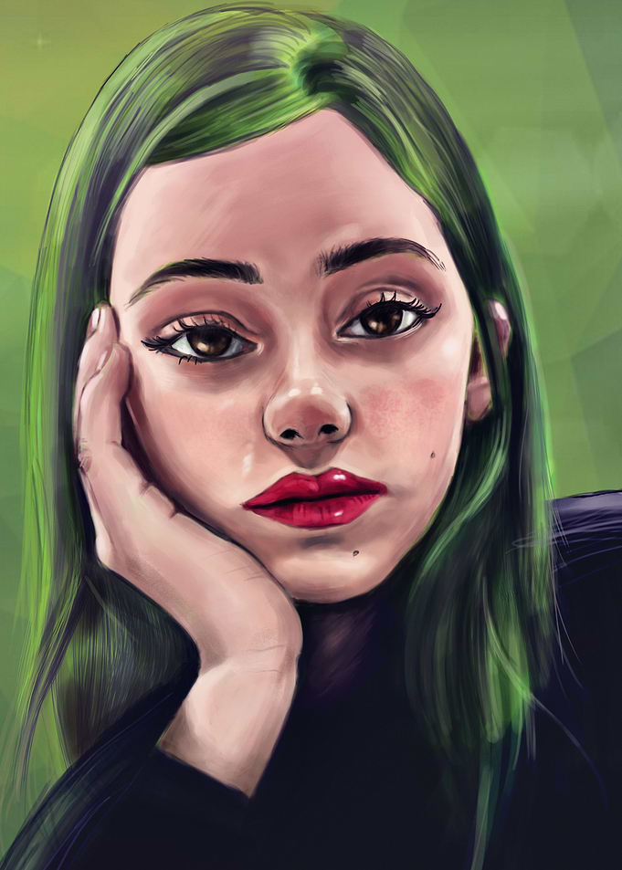 Green Hair Girl