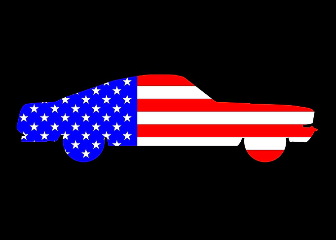 Very Fast Old Glory Car